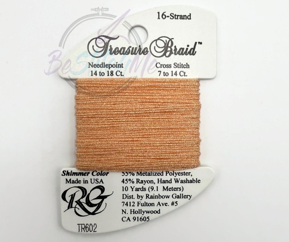 TR602 Peach Shimmer Treasure Braid