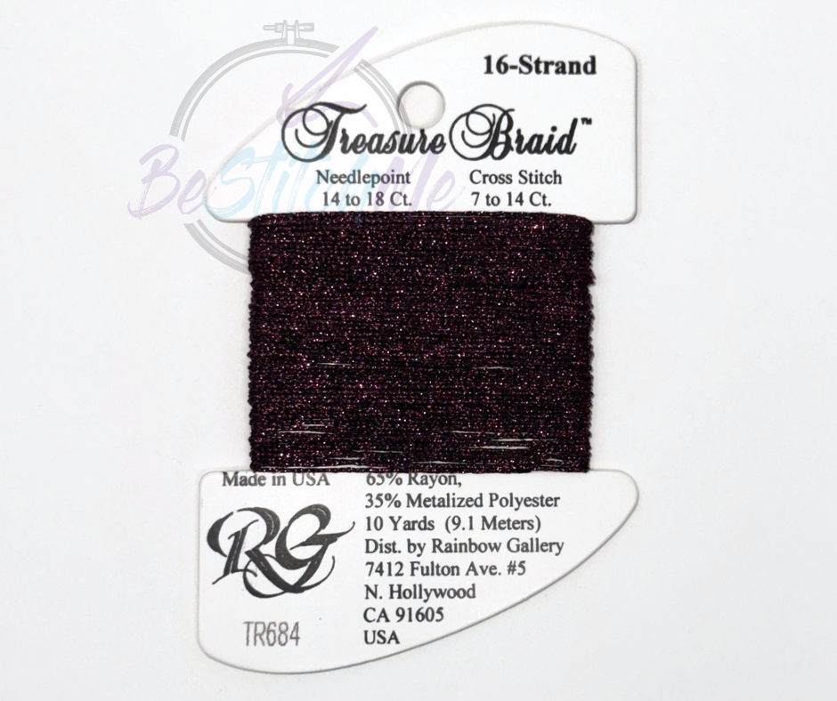 TR684 Burgundy Treasure Braid
