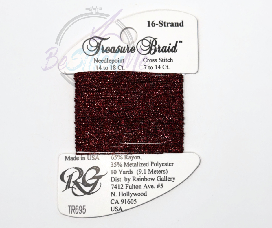 TR695 Dark Red Treasure Braid