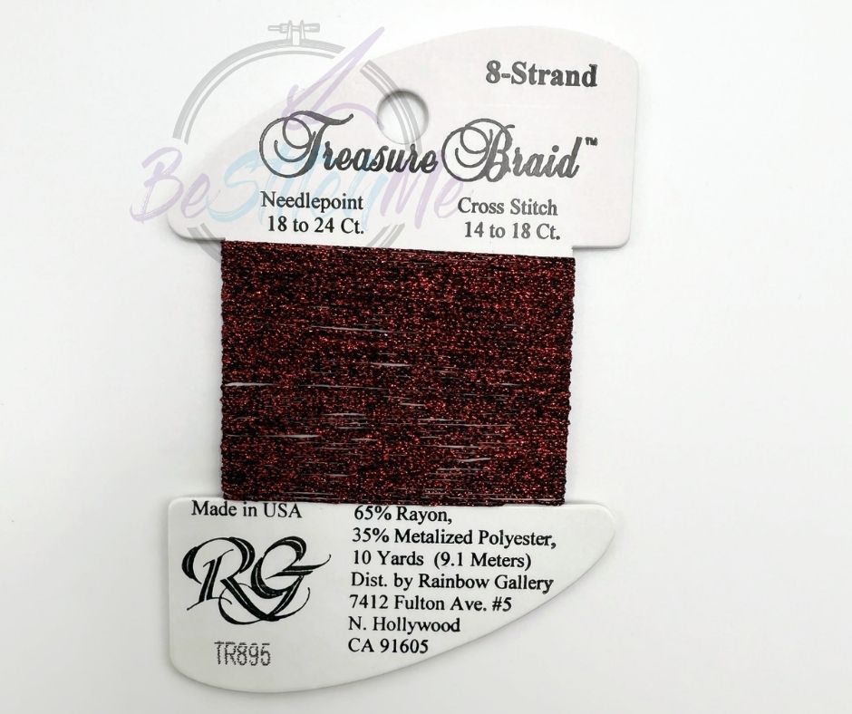 TR895 Dark Red Treasure Braid
