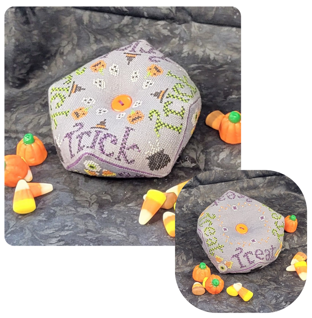 Trick or Treat Biscornu by Wildflower Stitching - Preorder