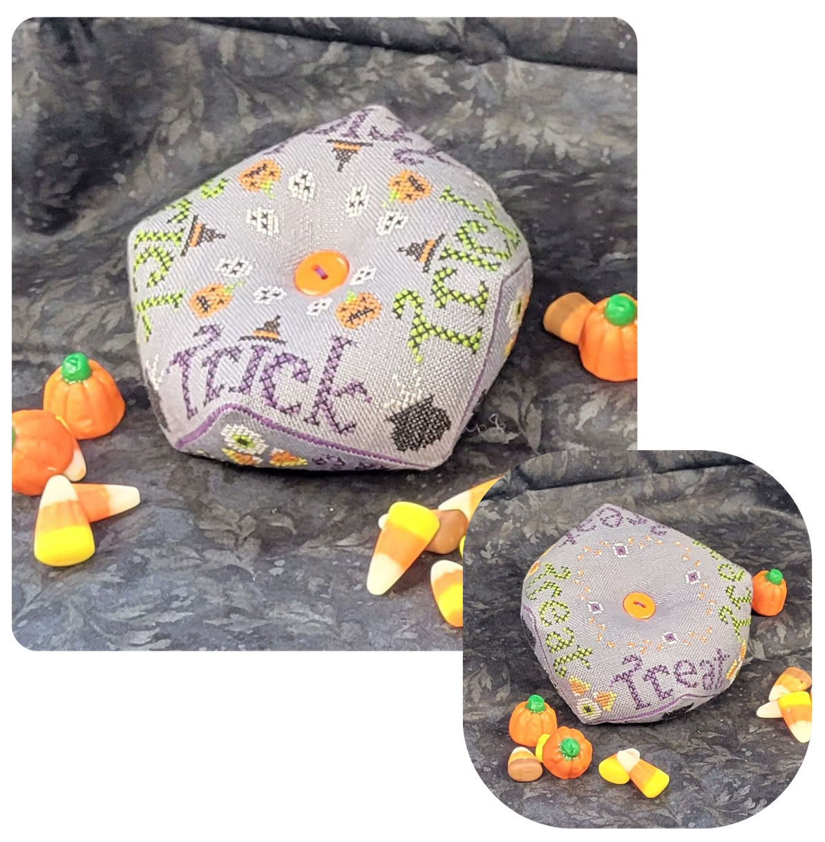 Trick or Treat Biscornu by Wildflower Stitching - Preorder
