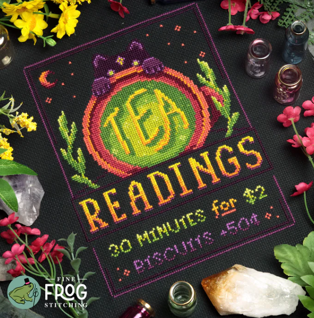 Two-Dollar Tea Readings by Fine Frog Stitching