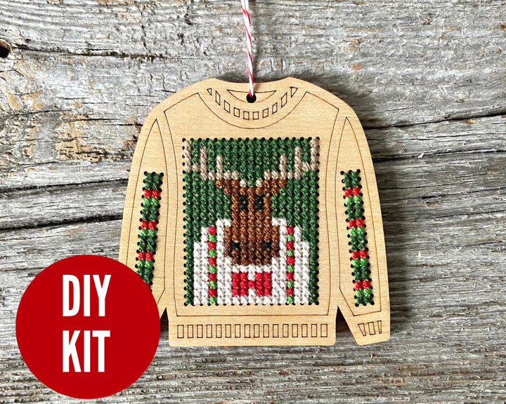 Ugly Sweater Moose Kit by Canadian Stitchery