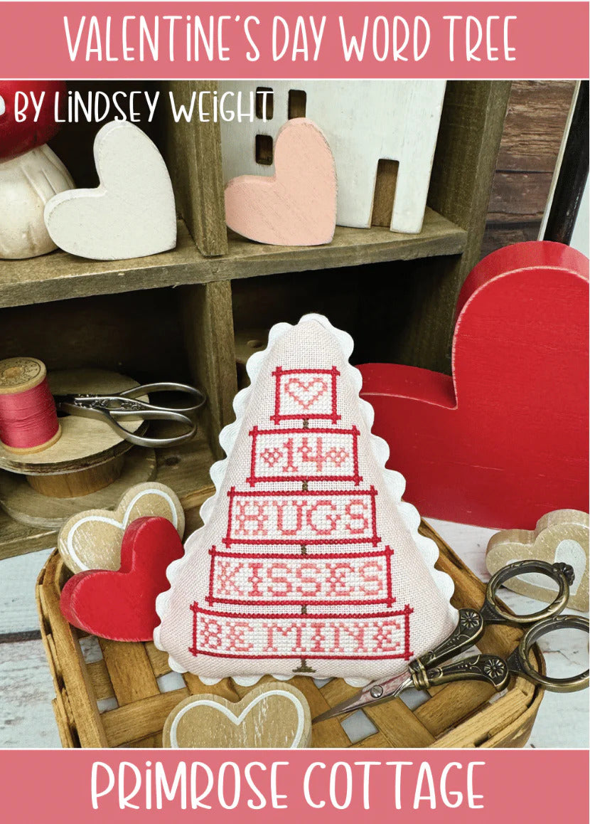 Valentine's Day Word Tree by Primrose Cottage Stitches