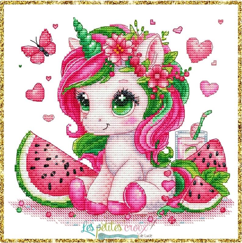 Watermelon Unicorn by Les petites croix de Lucie