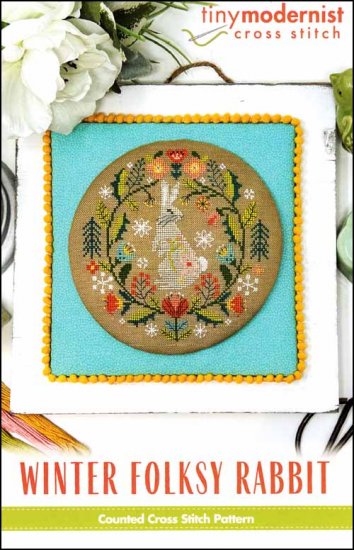 Winter Folksy Rabbit by Tiny Modernist