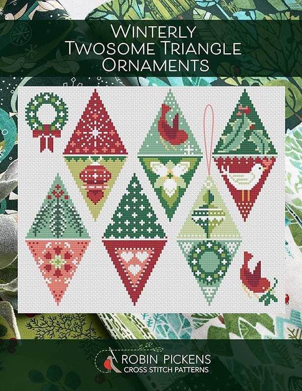 Winterly Twosome Triangle Ornaments by Robin Pickens