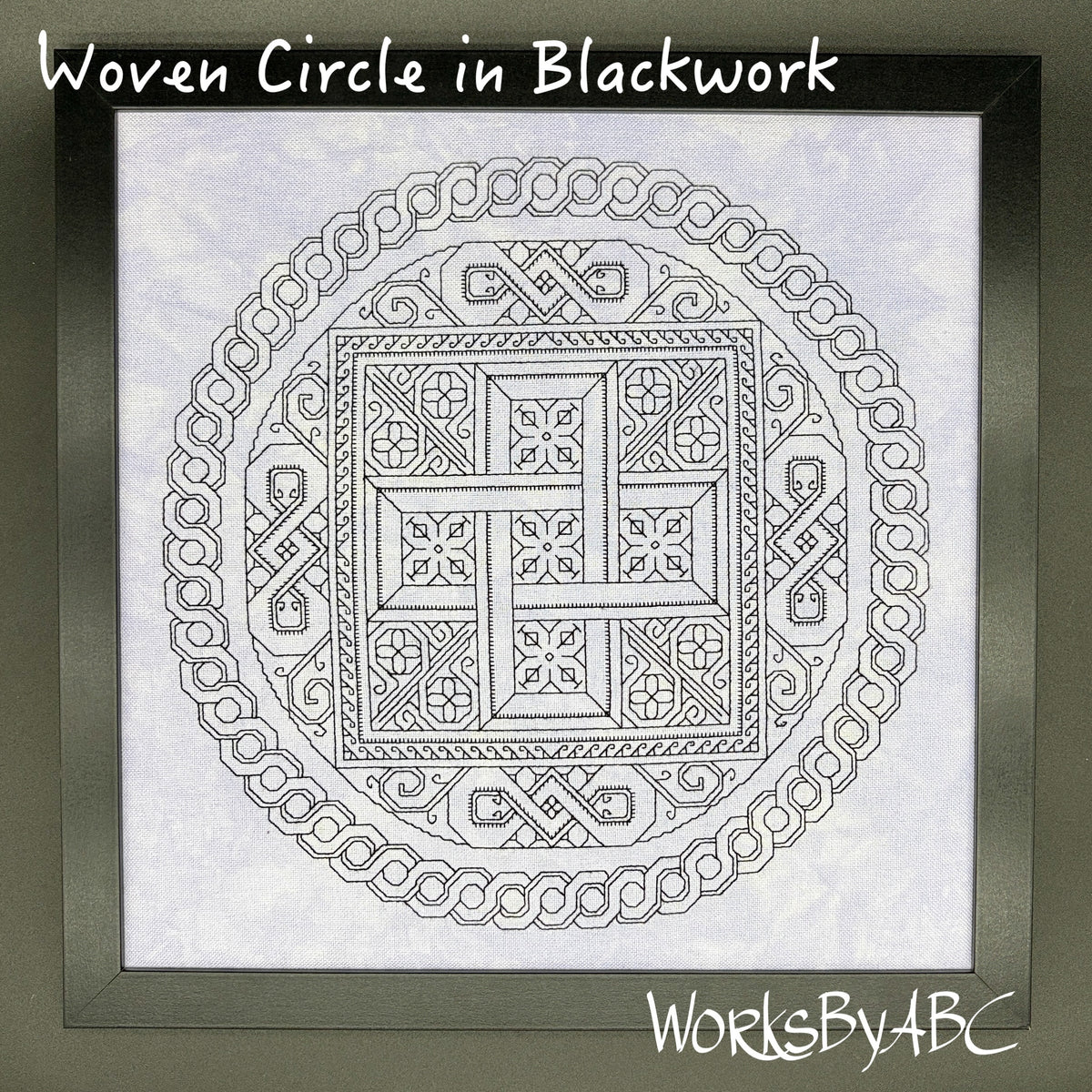Woven Circle in Blackwork by WorksByABC - Preorder