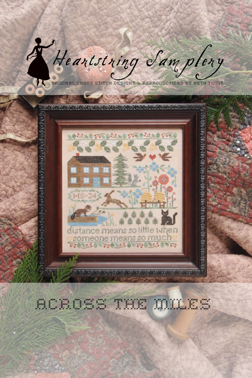 Across the Miles - Heartstring Samplery - Preorder - BeStitchMe