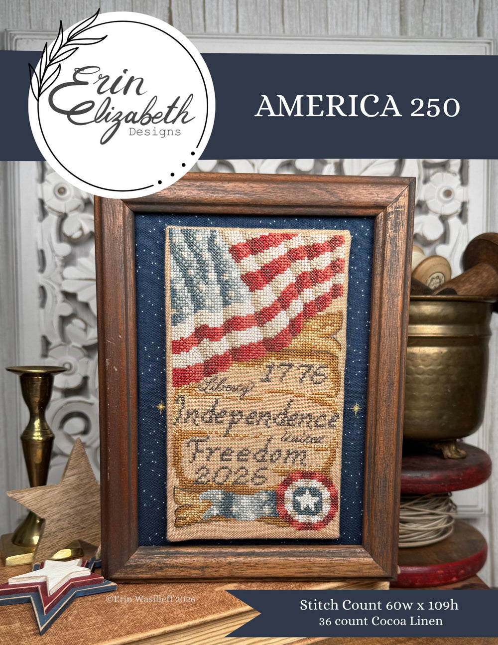 America 250 - Erin Elizabeth Designs - Preorder - BeStitchMe