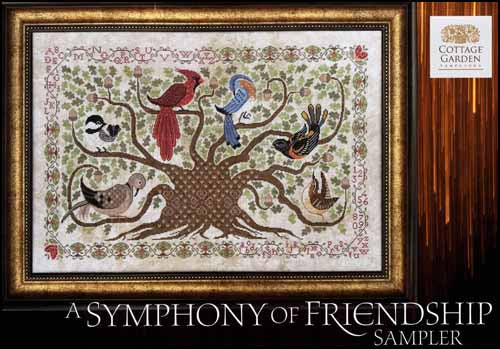 A Symphony of Friendship Sampler by Cottage Garden Samplings