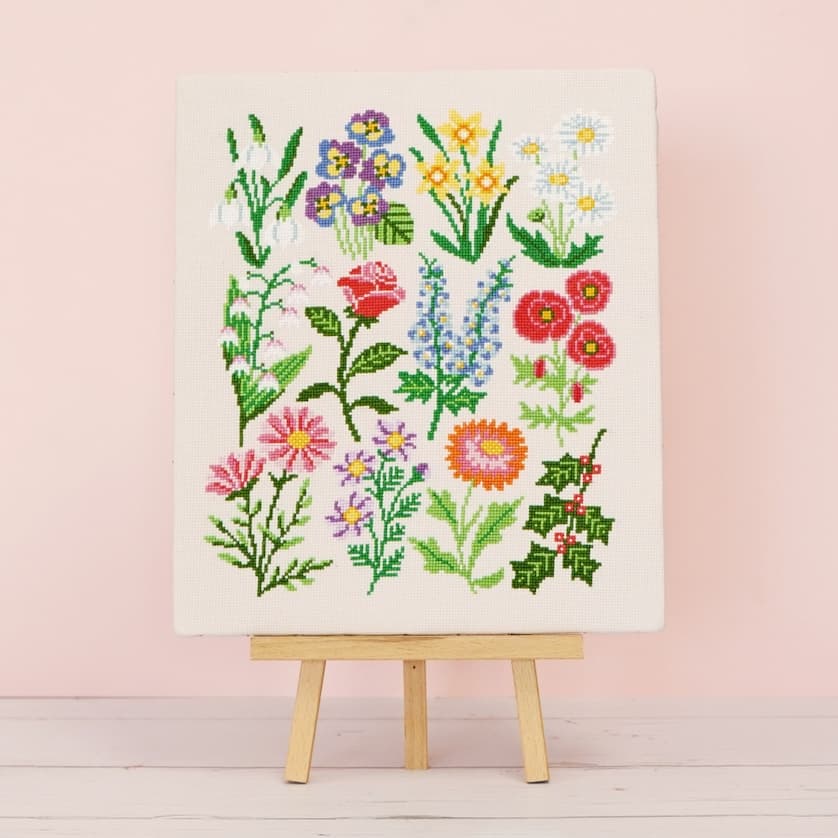 Birthday Botanicals - Caterpillar Cross Stitch - Preorder - BeStitchMe