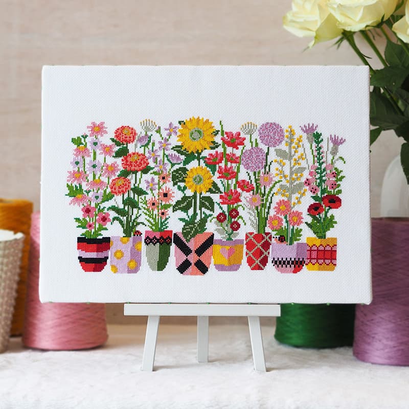 Bloom and Grow - Caterpillar Cross Stitch - Preorder - BeStitchMe