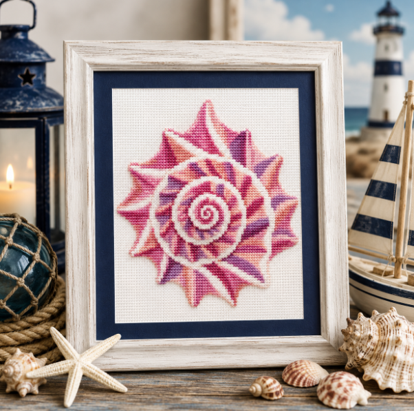 Conch Shell by Salty Stitcher Designs - Preorder