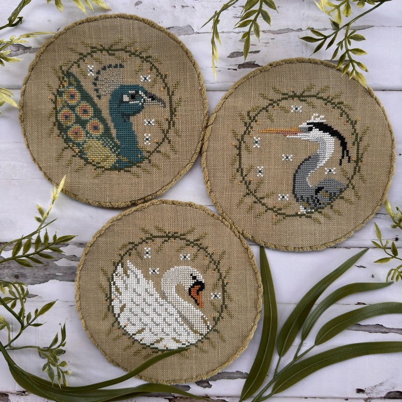 Elegant Birds Trio by Puntini Puntini