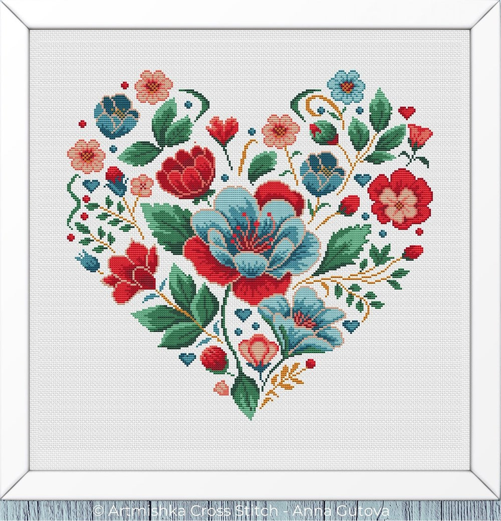Heart Blooms #2 - Artmishka Cross Stitch - Preorder - BeStitchMe