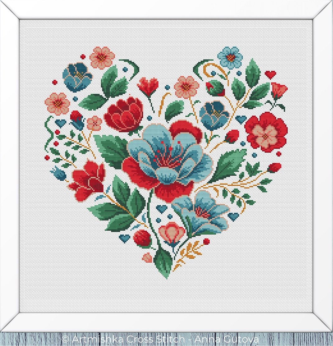 Heart Blooms #2 - Artmishka Cross Stitch - Preorder - BeStitchMe
