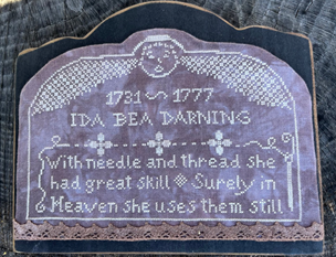 Tombstone Ida Bea Darning: May Thy Needles Rest in Peace by Running with Needles & Scissors Pattern