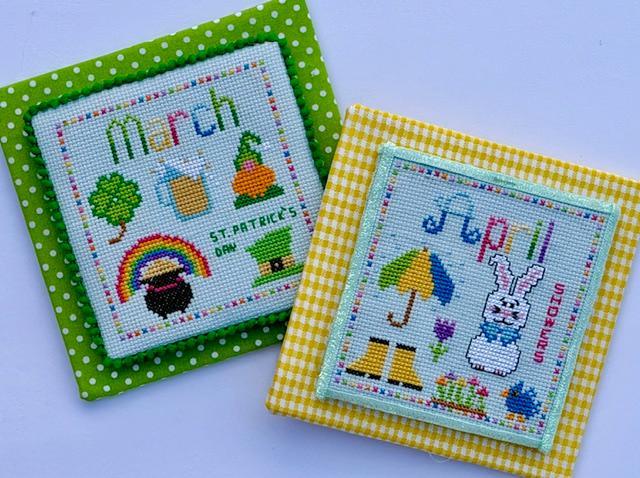 March and April: A Year in Little Stitches by Pickle Barrel Designs