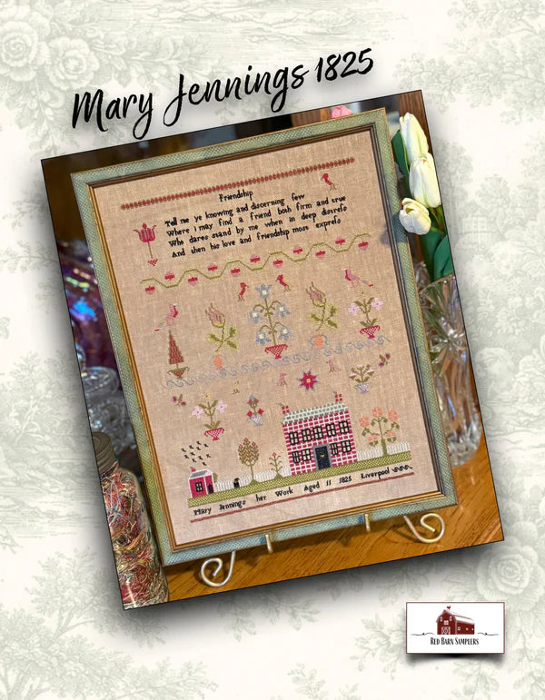Mary Jennings 1825 - Red Barn Samplers - Preorder - BeStitchMe