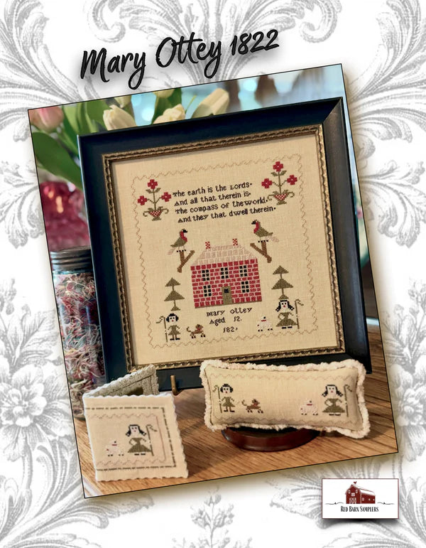 Mary Ottey 1822 - Red Barn Samplers - Preorder - BeStitchMe