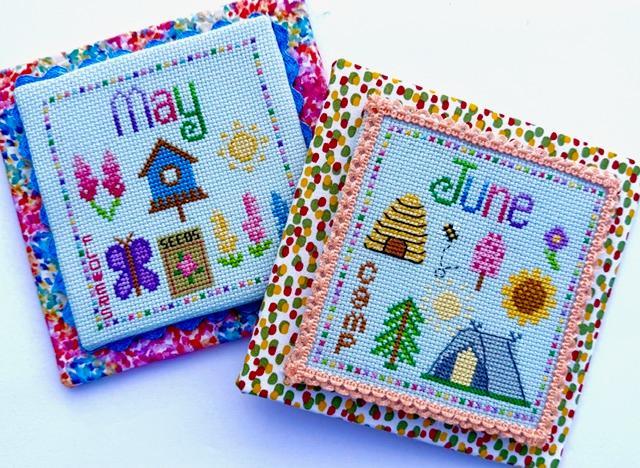 May and June: A Year in Little Stitches by Pickle Barrel Designs