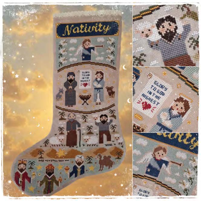 Nativity Stocking by Fairy Wool in the Wood - Preorder