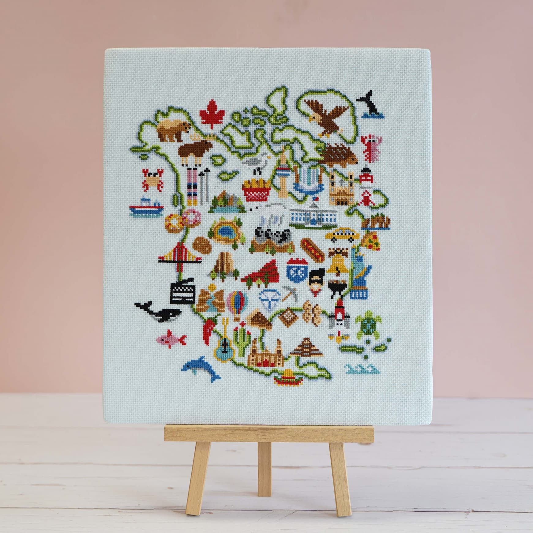 North American Adventure - Caterpillar Cross Stitch - Preorder - BeStitchMe