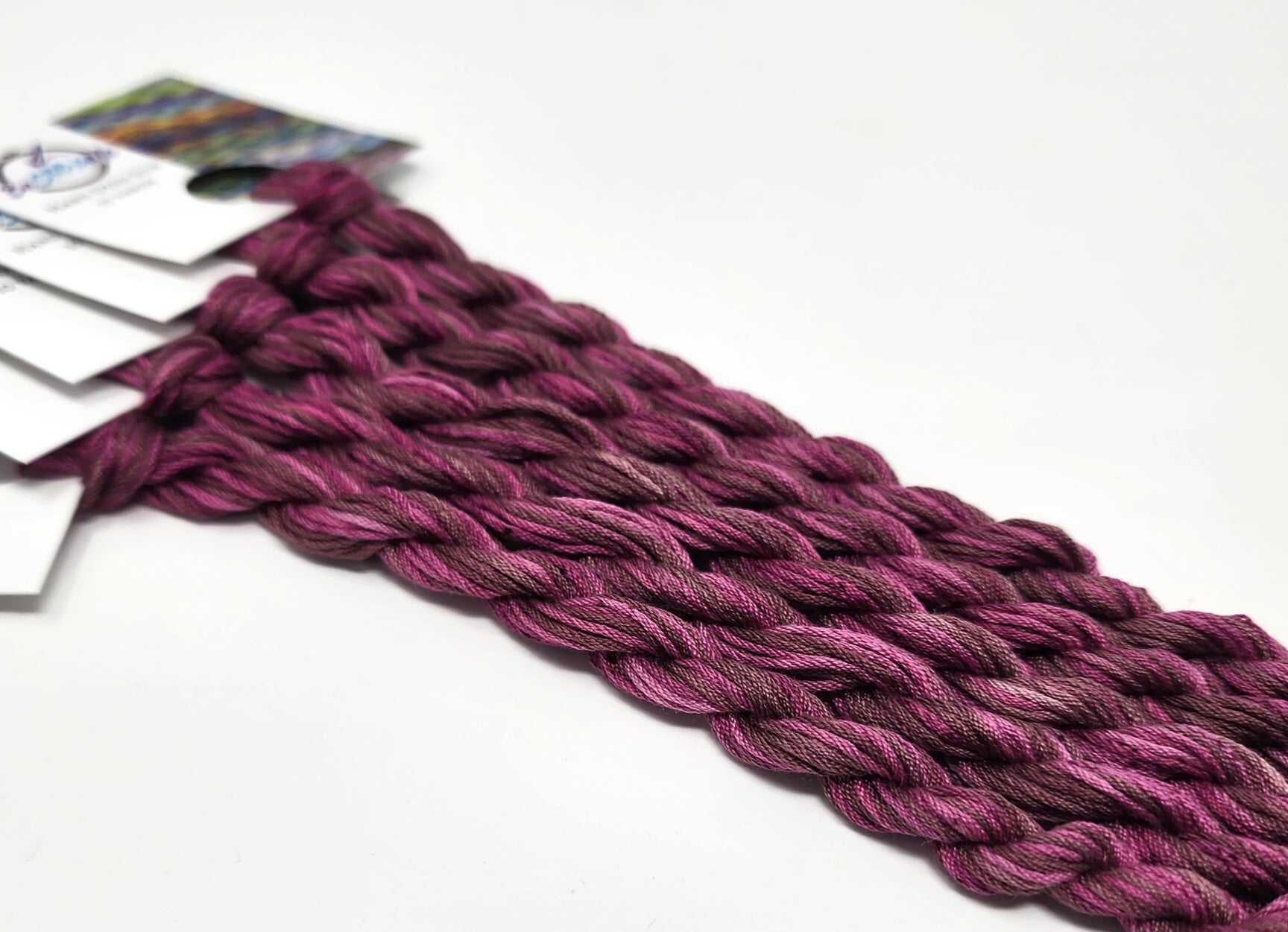 Raspberry Hand Dyed Silk Variegated