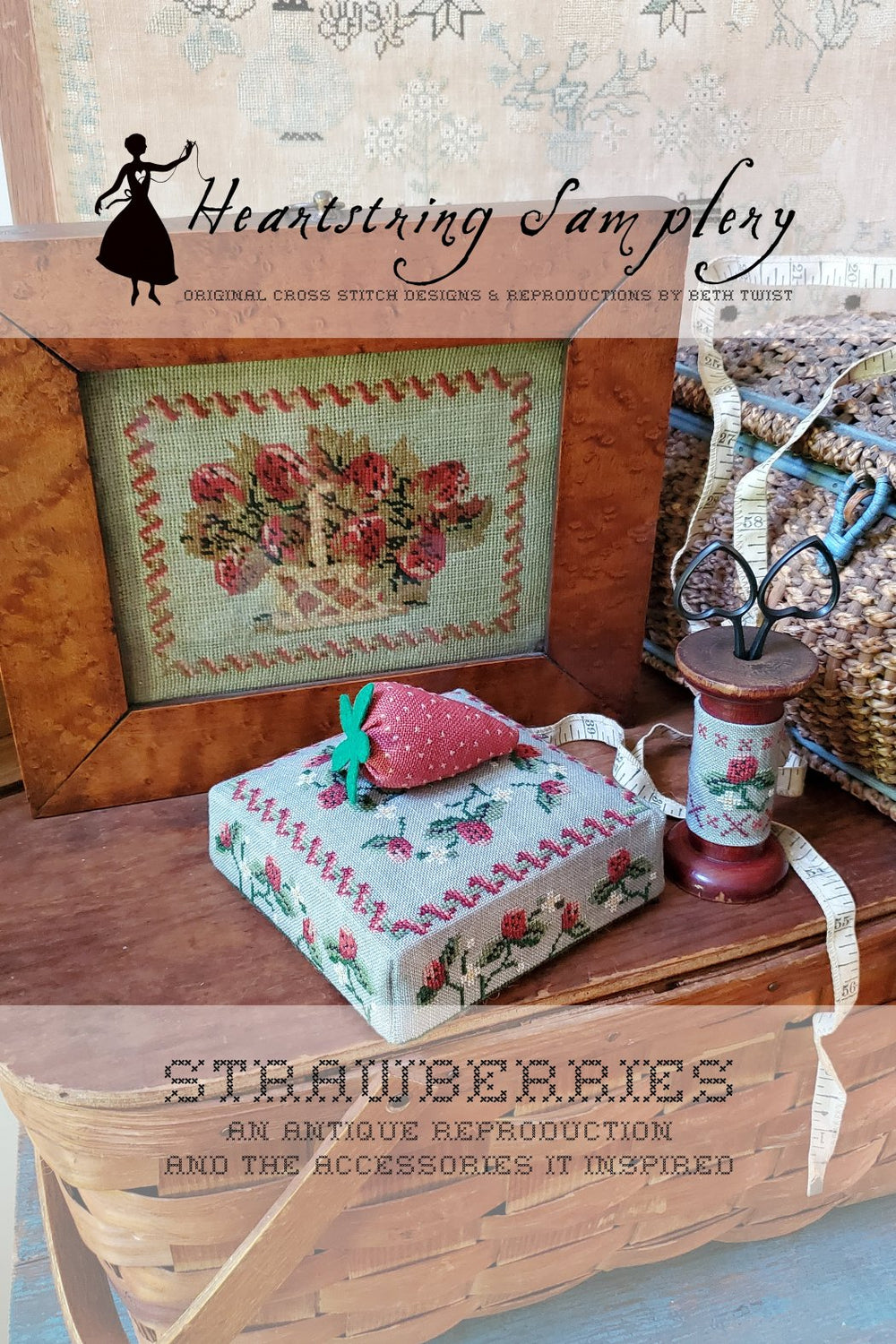 Strawberries - Heartstring Samplery - Preorder - BeStitchMe