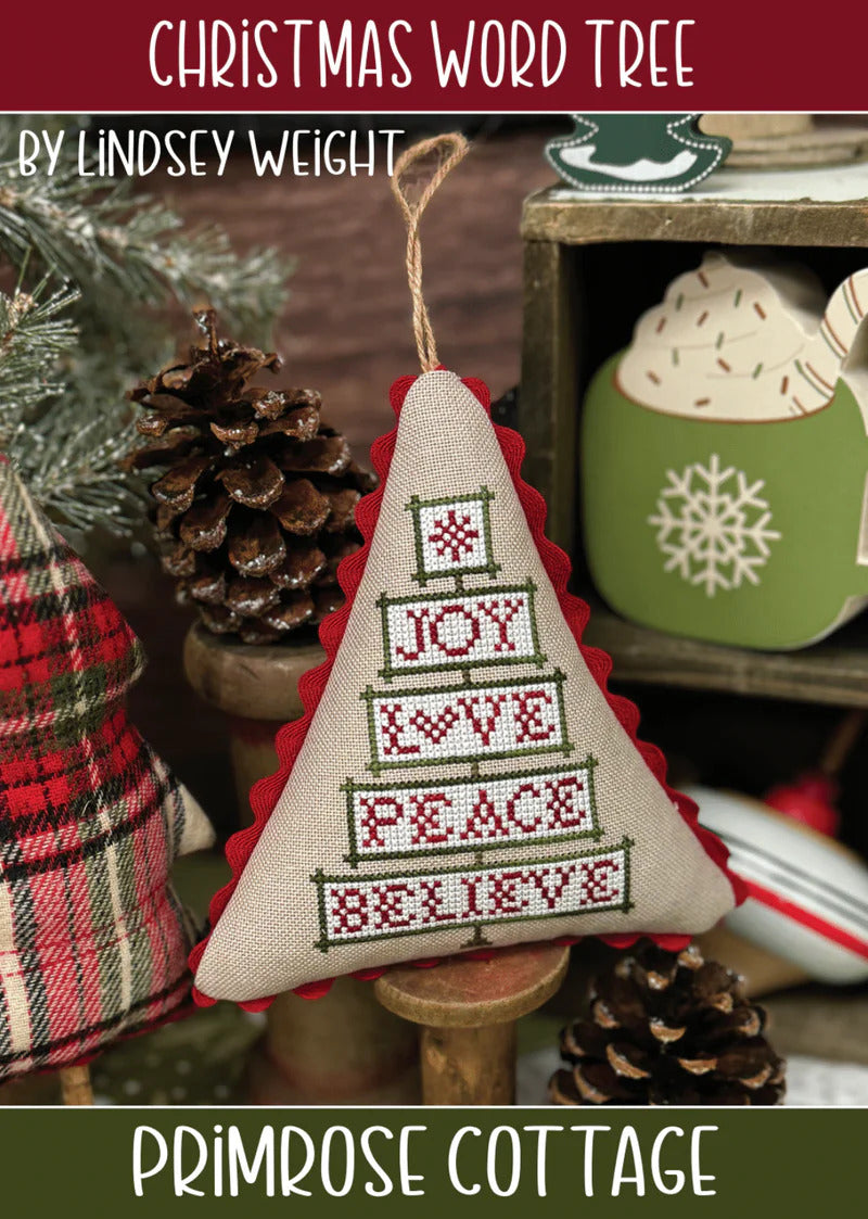 Christmas Word Tree by Primrose Cottage Stitches