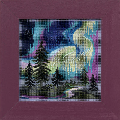 Aurora Borealis Beaded Cross Stitch Kit by Mill Hill