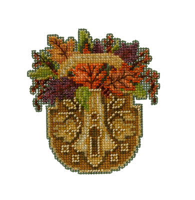 Autumn Lock Beaded Cross Stitch Kit by Mill Hill