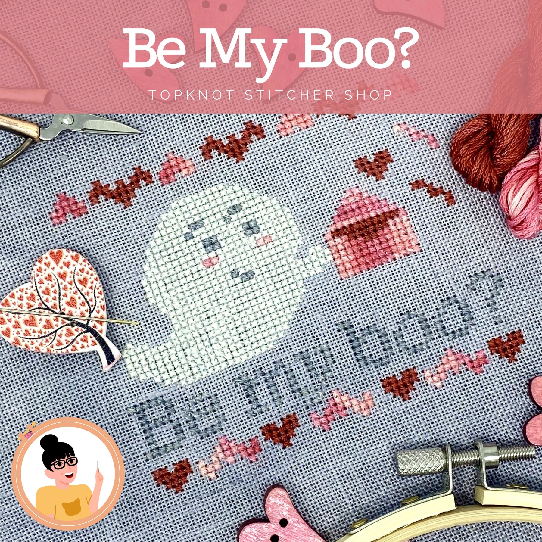 Be My Boo by Topknot Stitcher