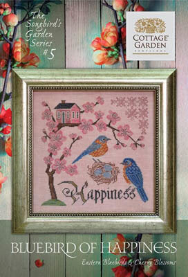 Songbird Garden Series #5 Bluebird of Happiness by Cottage Garden Samplings