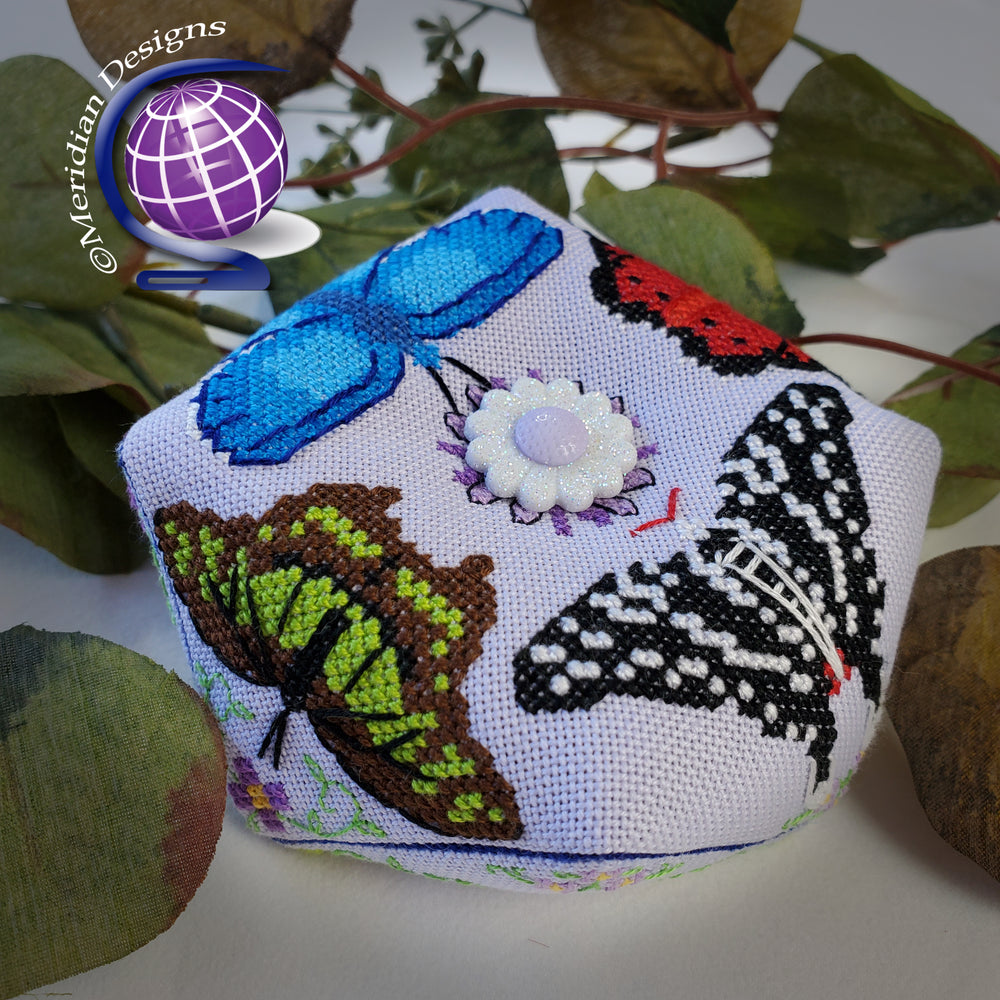 Butterfly Biscornu by Meridian Designs