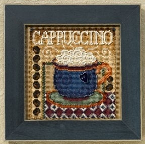 Cappuccino Beaded Cross Stitch Kit by Mill HIll