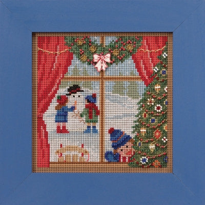 Christmas Break Beaded Cross Stitch Kit by Mill HIll