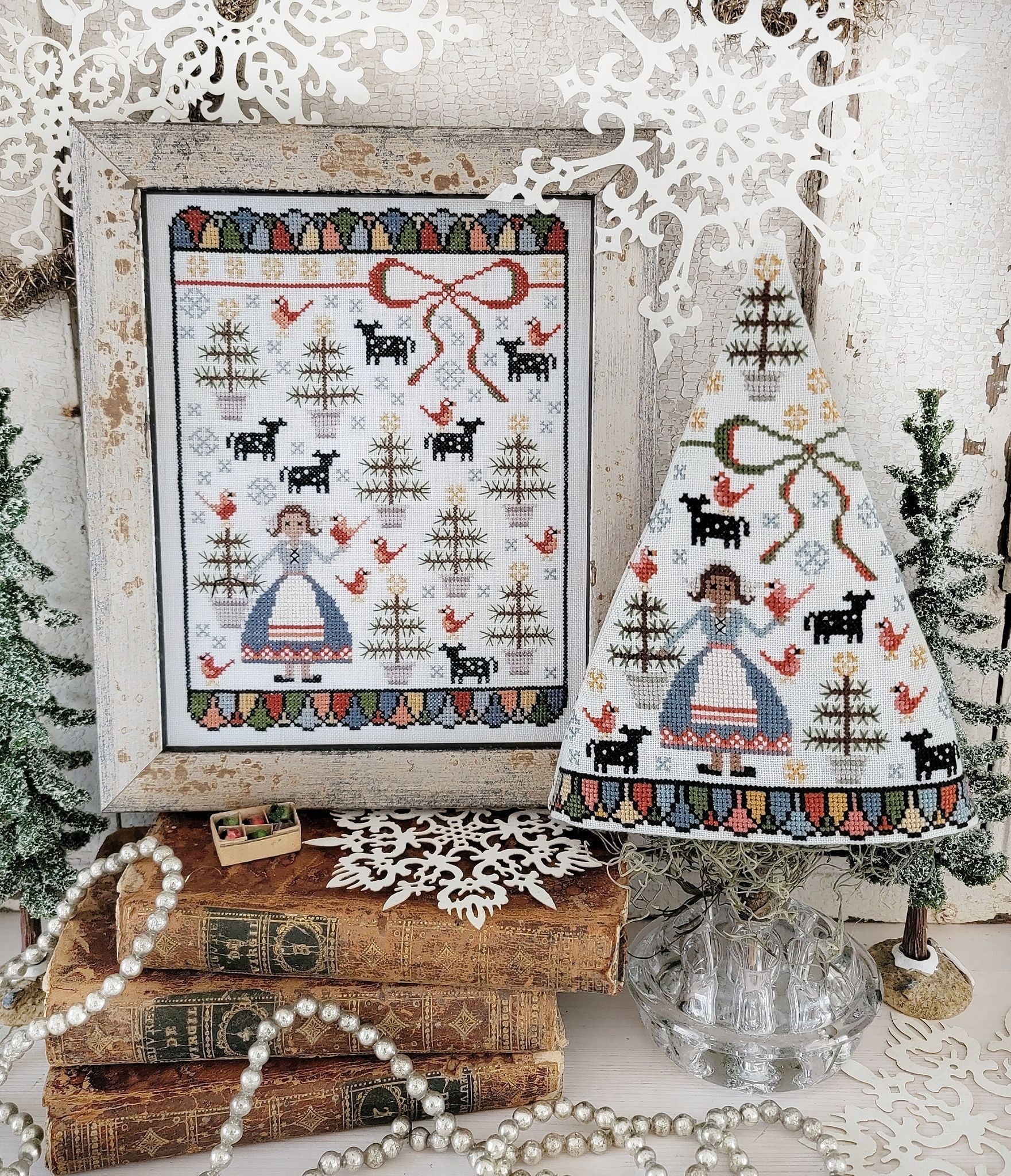 Eighth Day of Christmas Sampler and Tree by Hello from Liz Matthews