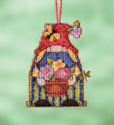 Garden Girl Gnome Beaded Cross Stitch Kit by Mill Hill