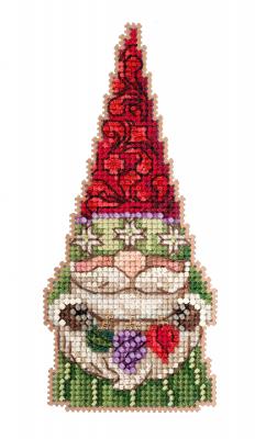 Gnome with Ornaments Beaded Cross Stitch Kit by Mill Hill