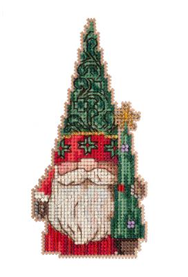 Gnome with Tree Beaded Cross Stitch Kit by Mill Hill