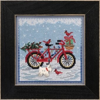 Holiday Ride (2021) - Beaded Cross Stitch Kit Mill Hill