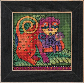 Monkey Laurel Burch Cross Stitch Kit by Mill HIll