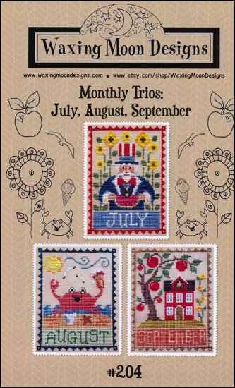 Monthly Trios July, August, September by Waxing Moon Designs