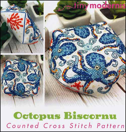 Octopus Biscornu by tiny modernist