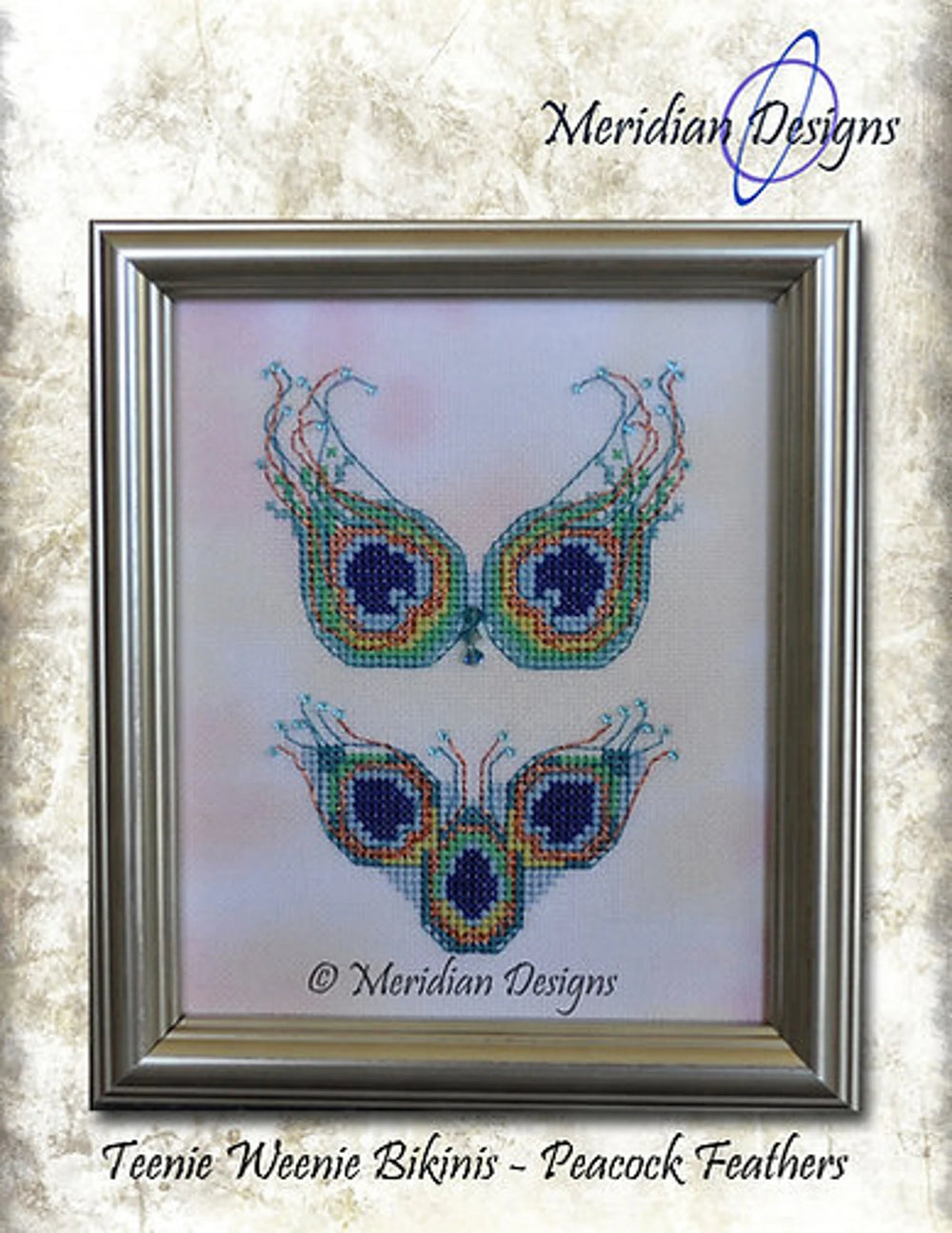 Peacock Feathers Teenie Weenie Bikini by Meridian Designs