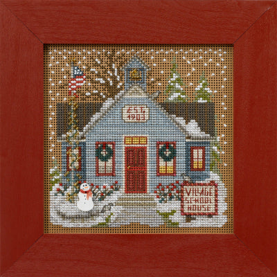 School House Beaded Cross Stitch Kit by Mill Hill
