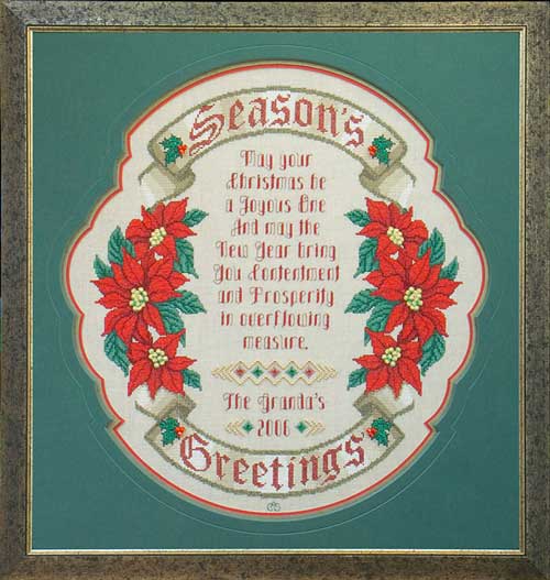 Season's Greetings Sampler by Glendon Place